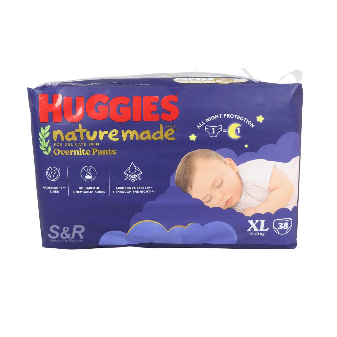 Huggies Naturemade Overnite Pants X 38 pieces